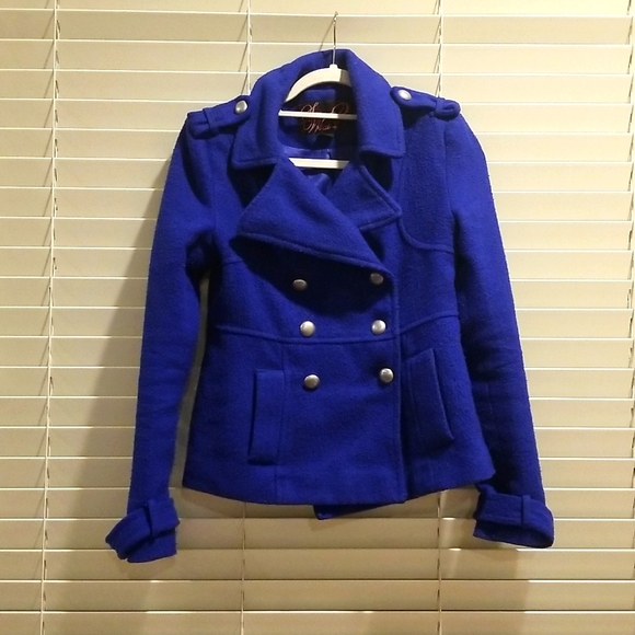 Say What? Jackets & Blazers - Royal Blue Pea Coat